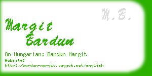 margit bardun business card